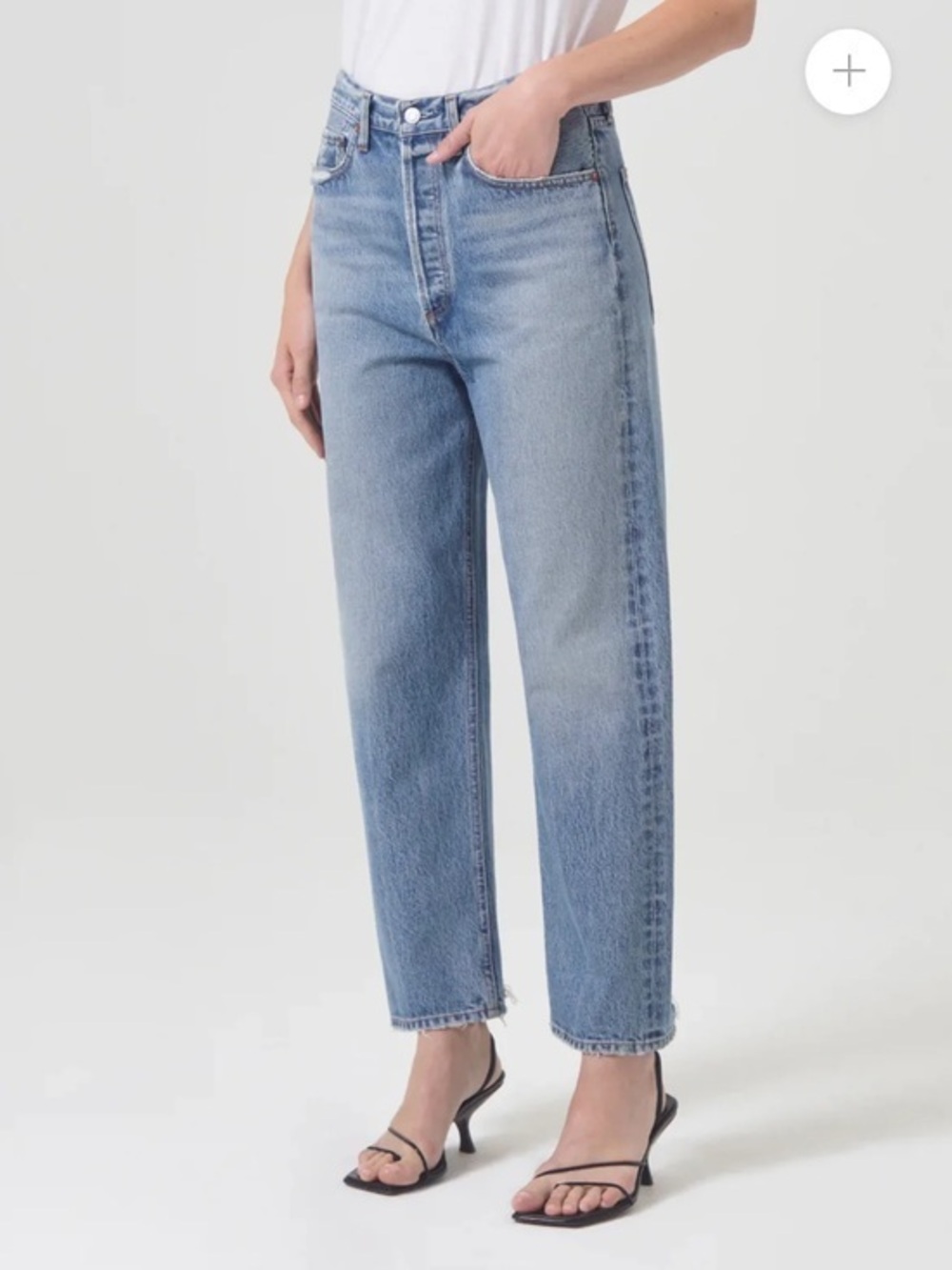 NWT  AGOLDE 90s Pinch Waist High Rise Straight Crop Jeans in Renew